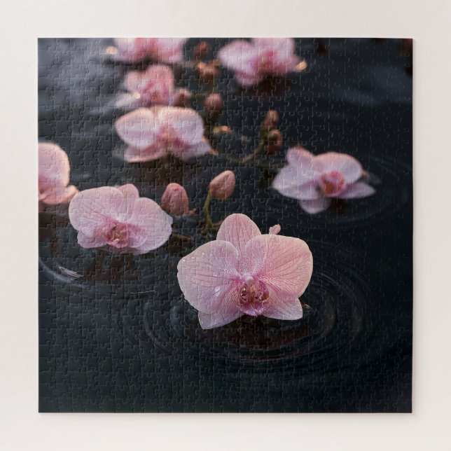 Quebra-cabeça Orquídeas na Água Parada (Vertical)