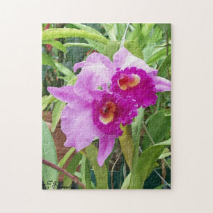 Quebra-cabeça Orquídeas roxas de Cattleya