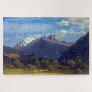 Quebra-cabeça Os Alpes de Visp, Albert Bierstadt