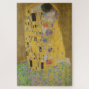 Quebra-cabeça Os amantes beijando o abraço de Gustav Klimt