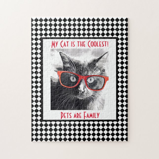 Quebra-cabeça Os animais de estimação são da família, adicione a (Vertical)