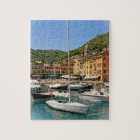 Os Barcos de Portofino, Itália - 8x10 polegadas