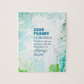 Quebra-cabeça Os bons amigos são como estrelas