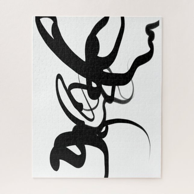 Quebra-cabeça Os drivers: Abstrato preto e branco (Vertical)