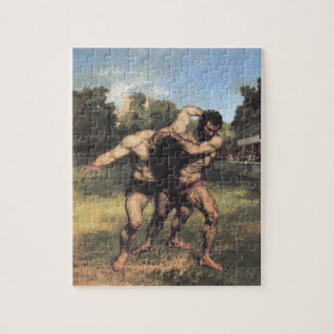 Quebra-cabeça Os lutadores de Gustave Courbet