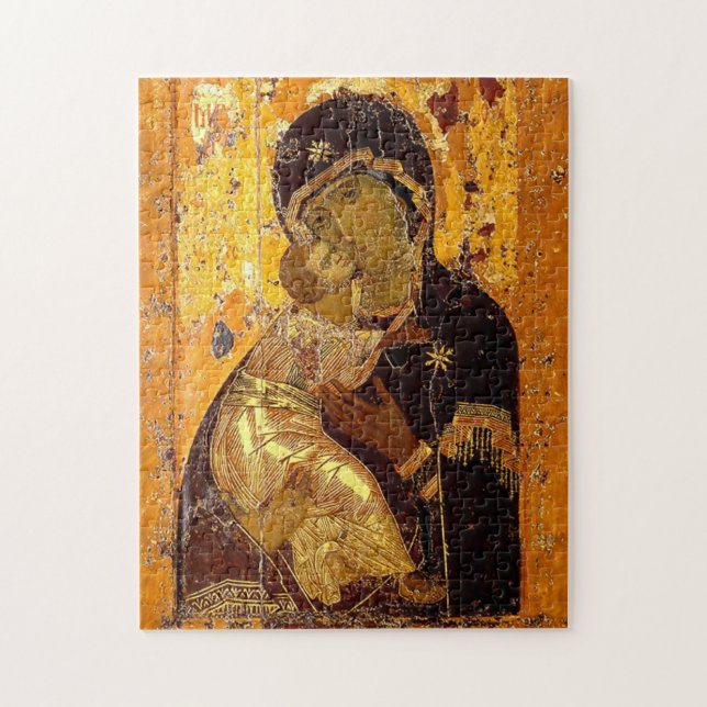 Quebra-cabeça Os Theotokos de Vladimir (Vertical)