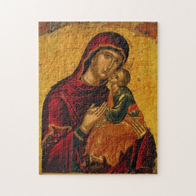 Quebra-cabeça Os Theotokos e o Ícone Filho Cristo (Vertical)