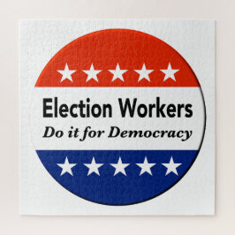 Quebra-cabeça Os Trabalhadores Eleitorais Fazem Isso Pela Democr