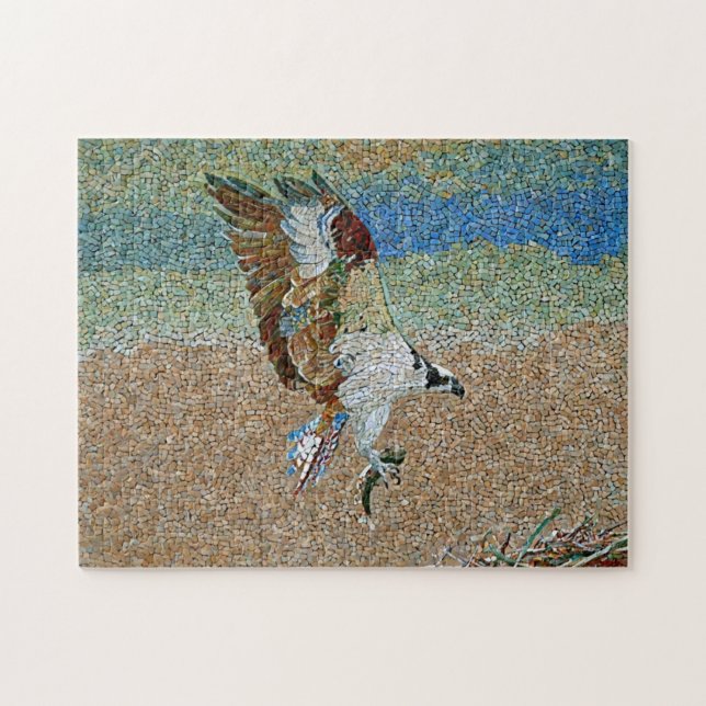 Quebra-cabeça Osprey com Impressão de padrão mosaico de peixe (Horizontal)