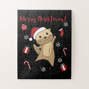 Quebra-cabeça Otter Natal Neve Animais de inverno Otter