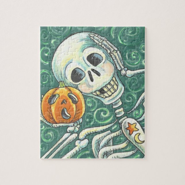 QUEBRA-CABEÇA OUÇA O SEU BOMBEIRO, HALLOWEEN SKELLY QUEBRA-CABEÇ (Vertical)