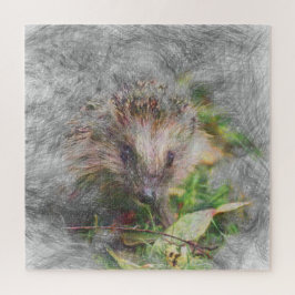 Quebra-cabeça ouriço artístico