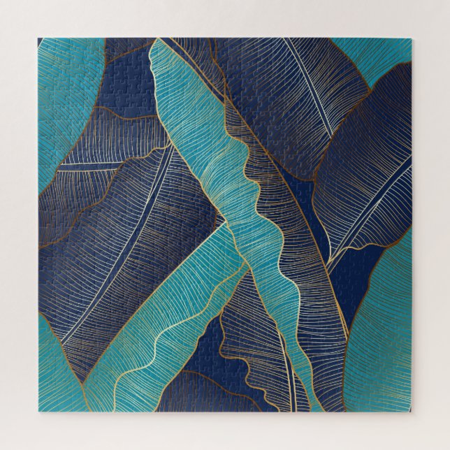 Quebra-cabeça Ouro Banana Leaf: Padrão De Luxo. (Vertical)
