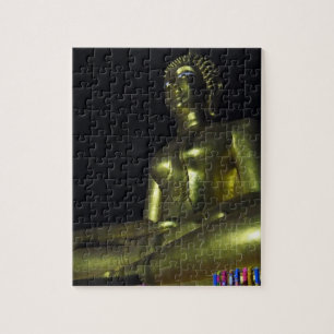 Quebra-cabeça Ouro Buda à Noite