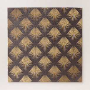 Quebra-cabeça Ouro de Art Deco: Minimalístico sem costura