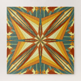 Quebra-cabeça Ouro do sudoeste Raios Sol Índio Design