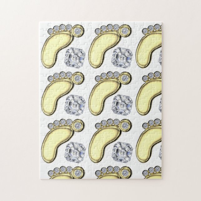 Quebra-cabeça Ouro Pé Bebê (Vertical)