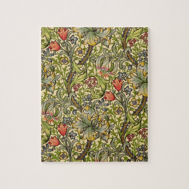 Quebra-cabeça Ouro William Morris Lily Vintage (Vertical)