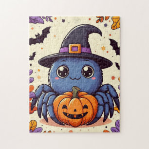 Quebra-cabeça Outono/aranha/feiticeira/halloween