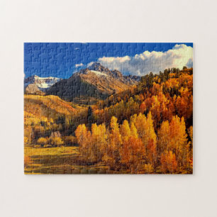 Quebra-cabeça Outono Dourado da montanha de Aspen Colorado
