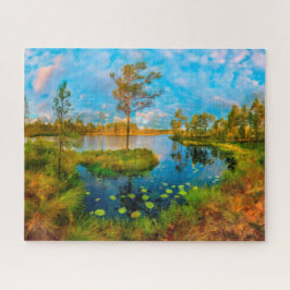 Quebra-cabeça Outono no rio