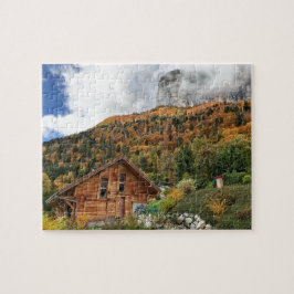 Quebra-cabeça Outono nos Alpes, Haute-Savoie, Alpes franceses