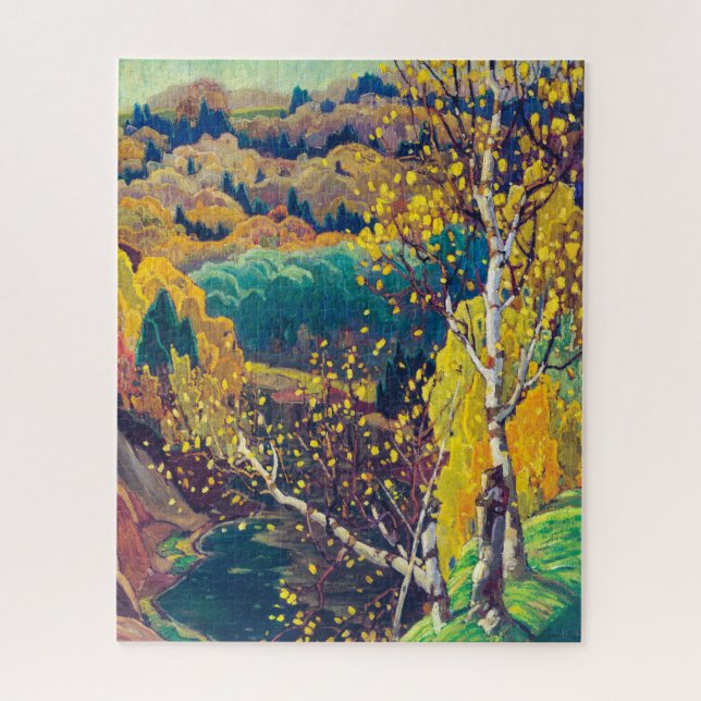 Quebra-cabeça Outubro Ouro | Franklin Carmichael | (Vertical)