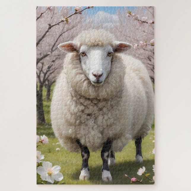 Quebra-cabeça Ovinos Fofos Bons (Vertical)