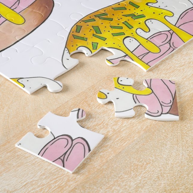 Quebra-cabeça Ovos Benedict Cozinha Café da Manhã Comida Foodie  (Lateral)