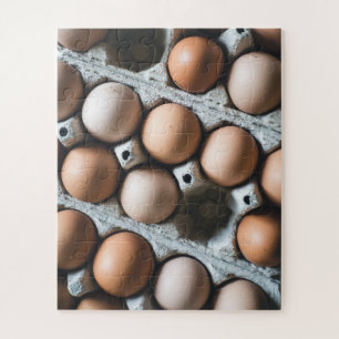 Quebra-cabeça Ovos de galinha frescos de Fazenda em caixa