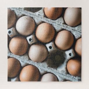 Quebra-cabeça Ovos de galinha frescos de Fazenda em caixa