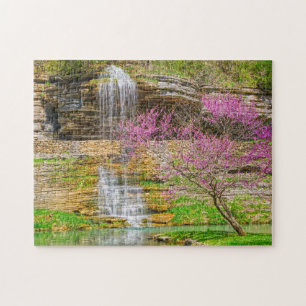 Quebra-cabeça Ozarks Waterfall Primavera Bluff