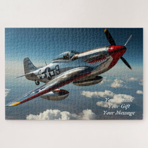 Quebra-cabeça P-51 Mustang em Voo - Lenda do Céu