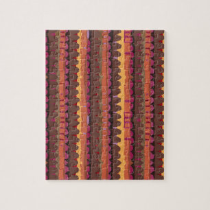 Quebra-cabeça Padrão abstrato contínuo botânico 4