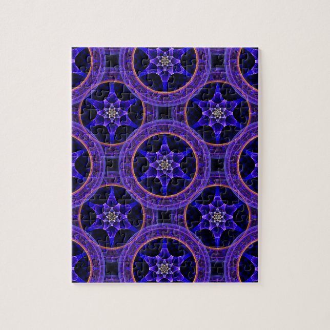 Quebra-cabeça Padrão Abstrato Floral Moderno Boho Elegante #505 (Vertical)