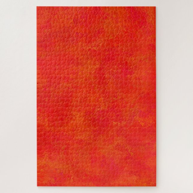 Quebra-cabeça Padrão Abstrato Laranja Vermelho (Vertical)