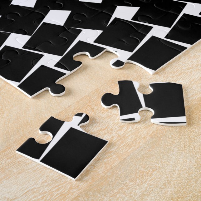 Quebra-cabeça Padrão abstrato preto (Lateral)