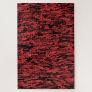 Quebra-cabeça Padrão Abstrato Preto Vermelho