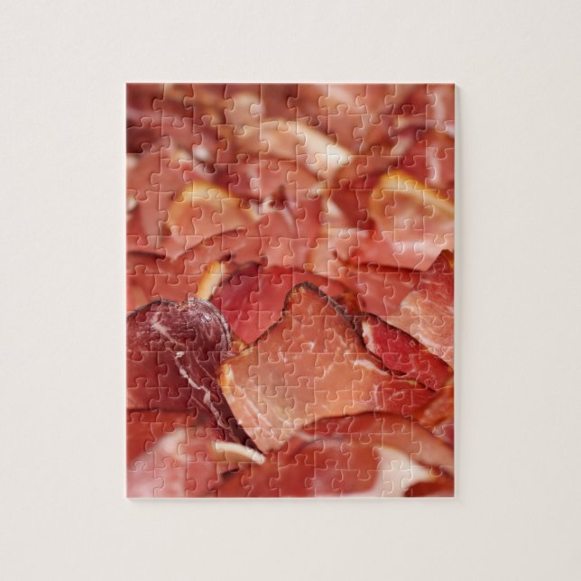 Quebra-cabeça Padrão alimentar de bacon de presunto fresco para  (Vertical)