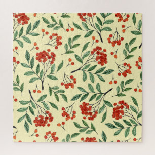 Quebra-cabeça Padrão Amarelo de Aquarela Sem Costura