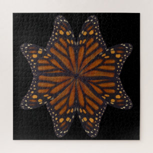 Quebra-cabeça Padrão Circular das Asas da Borboleta Monarch