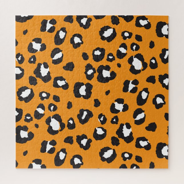 Quebra-cabeça Padrão Clássico de Impressão Leopardo (Vertical)