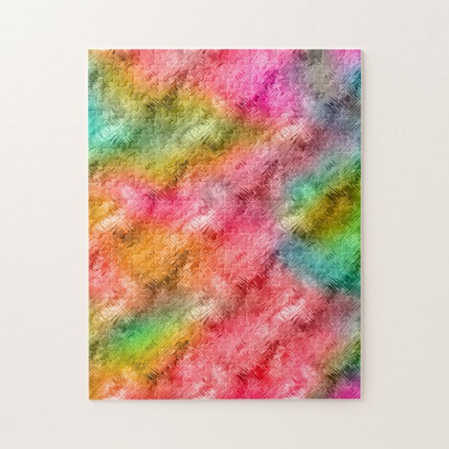 Quebra-cabeça Padrão Colorido de Vidro Cristal (Vertical)