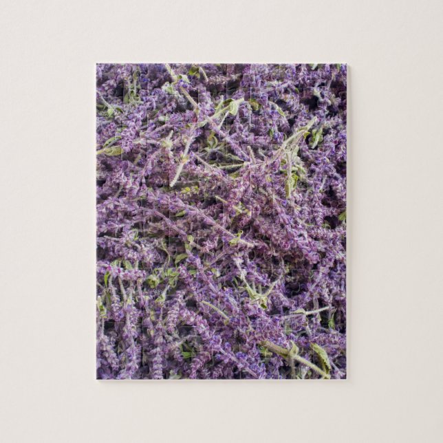 Quebra-cabeça padrão das flores lavandas (Vertical)