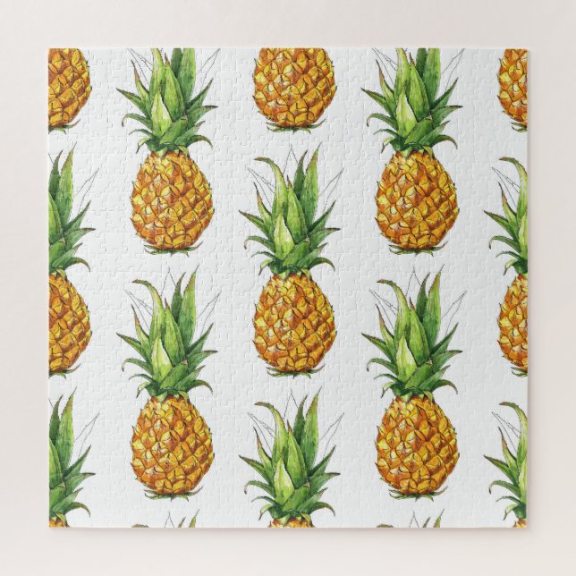 Quebra-cabeça Padrão de abacaxi de verão, design sem costura. (Vertical)
