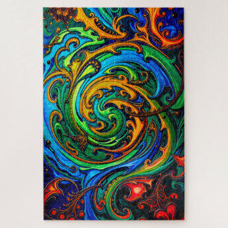 Quebra-cabeça Padrão de abstrato com espirais