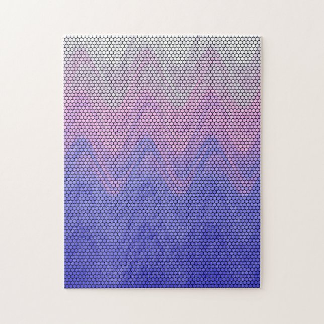 Quebra-cabeça Padrão de Abstrato cor-de-rosa hexagonal (Vertical)