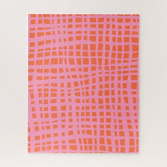 Quebra-cabeça Padrão de Abstrato de Grade Retroativa (Vertical)