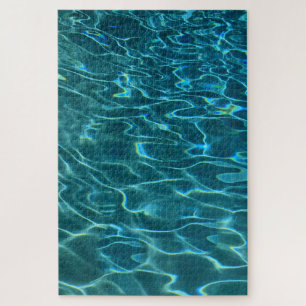 Quebra-cabeça Padrão de Água Azul Aqua