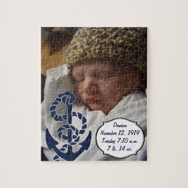 Quebra-cabeça Padrão de Âncora do Marinho náutico (Vertical)